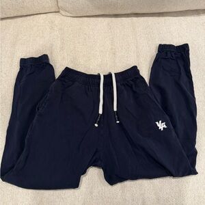 YoungLA Navy Joggers with White Drawstring